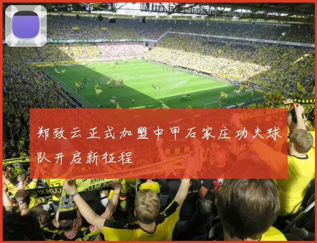 郑致云正式加盟中甲石家庄功夫球队开启新征程